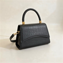 Damen Handtasche mit Griff und Schulterriemen – Schwarz