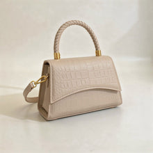 Damen Handtasche mit Griff und Schulterriemen – Khaki