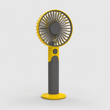 Handventilator tragbar USB mit Standfuß – Gelb
