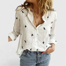 Elisa | Damen Casual Knopf V-Ausschnitt Bluse – Weiß 2