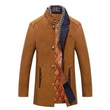 Herren Wintermantel | Elegantes Design | Stehkragen | Warm Gefüttert – Braun