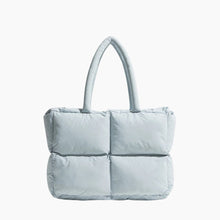 Puffer Schultertasche Damen – Stylische Alltagstasche für Arbeit & Freizeit – Babyblau
