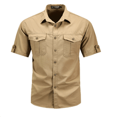 Hemd Herren Kurzarm Regular Fit – Khaki