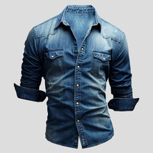 Hemd Herren Langarm Slim Fit – Dunkelblau