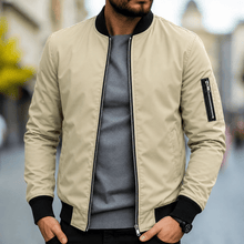Herren Bomberjacke Casual Regular Fit – Khaki