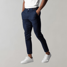 Herren Chino Hose Slim Fit Smart Casual – Blau