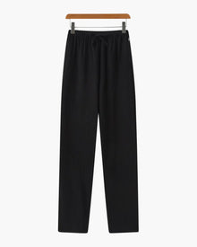 Herren Hose mit Kordelzug locker – Schwarz