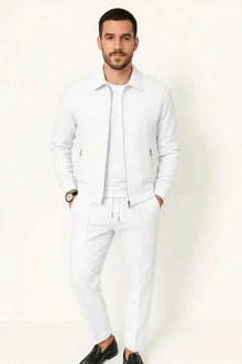 Herren Loungewear Set – Weiß