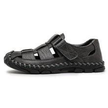 Herren offene Zehen Slide-Sandalen mit einteiligem Riemen im oberen Bereich – Dunkelgrau