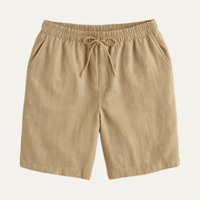 Herren Shorts mit elastischem Bund und Kordelzug – Sandfarben