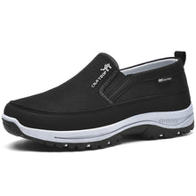 Herren Slipper mit Mesh-Oberfläche und Panelstruktur – Schwarz