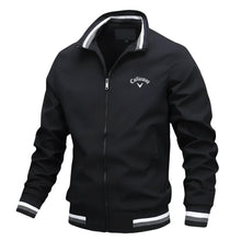 Tobias | Herren Windbreaker Jacke Wasserfest Leicht Reissverschluss – Black