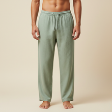 Herrenhose mit Kordelzug und geradem Bein – Grün