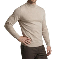 Herrenpullover mit langen Ärmeln, Stehkragen und gerader Form – Khaki
