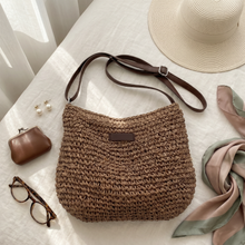 Liisi – Elegante Gewebte Umhängetasche – Braun