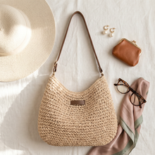 Liisi – Elegante Gewebte Umhängetasche – Beige