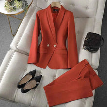 Hosenanzug Damen Elegant – Goldorange