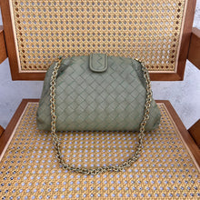 Elegante vegane Leder-Clutch – Stilvolle Abendtasche – Grün