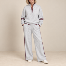 Binila – Gestricktes Trainingsanzug-Set – Grau