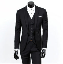 Herren Elegante Hochzeitsgast Anzug | 3-Teilig – Schwarz