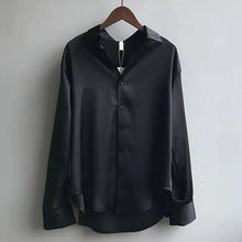 Scarlett | Kragen Durchgeknöpft Bluse – Schwarz
