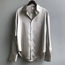Scarlett | Kragen Durchgeknöpft Bluse – Grau