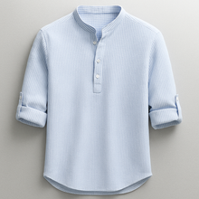 Thorne - Softtouch-Hemd mit Knopfleiste – Blau