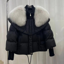 ComfyFur - Pelz-Daunenjacke – Schwarz