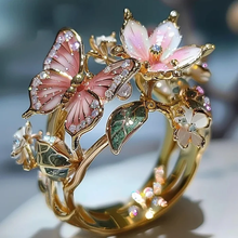 Vintage Goldene Prifddinas Blumenring – Gold