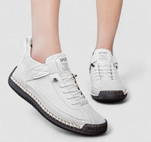 Barbara | Damen Lässige Schnür-Sneaker – Weiß