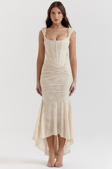 Carisia™ | Maxi Dress – Creme