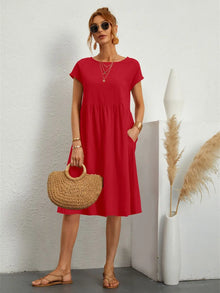 Margo | Taschen Kleid – Rot