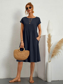 Margo | Taschen Kleid – Marineblau