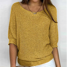 Fiora - Atmungsaktiver 3/4-Arm-Pullover – Gelb