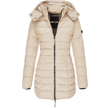 Lara – Lange Daunenjacke – Beige