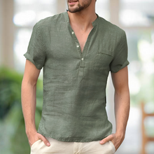 Korbin - Bequemes V-T-Shirt – Grün