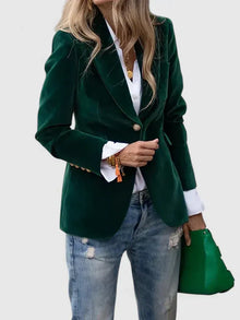 Daria - Strukturierter Blazer – Grün