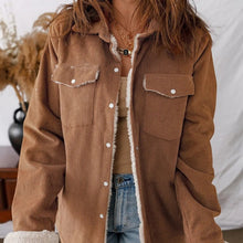 Gefütterte Damen-Cordjacke - Liora – Braun