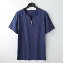Leinen-T-Shirt mit Button-Down-Ausschnitt - Carter's – Blau