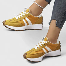 Johanna | Damen Frühlings Retro Schnürsneaker – Gelb