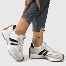 Johanna | Damen Frühlings Retro Schnürsneaker – Weiß