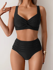 Tovira - Hochgeschnittener Shaping-Bikini – Schwarz