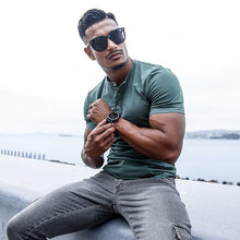Kurzärmeliges Herren-T-Shirt mit Rundhalsausschnitt - Luis – Grün