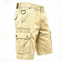 Lars | Funktionale Denim-Cargo-Shorts – Beige