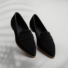 Rosa™ – Orthopädische Mokassins aus Leder – Schwarz