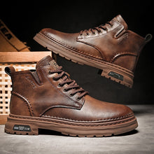 Lässige Herren-Stiefeletten aus Leder - Roderick – Braun