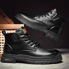Lässige Herren-Stiefeletten aus Leder - Roderick – Schwarz