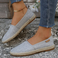 Espadrilles für Frauen aus Segeltuch grau rutschfeste Jutesohle - Mireia – Grau