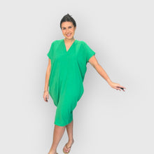 Aveline -  Kurzen Ärmeln Midikleid – Grün