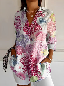 Chantelle - Stilvolle Bluse mit Knopfleiste für Damen – Rosa